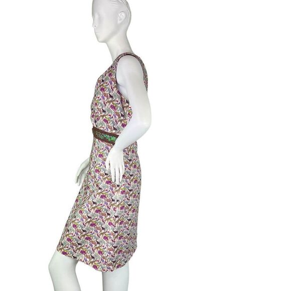 Avova Anthology Dublin Sleeveless V-Neck Dress Afican Animal Print Size Small - Picture 8 of 11